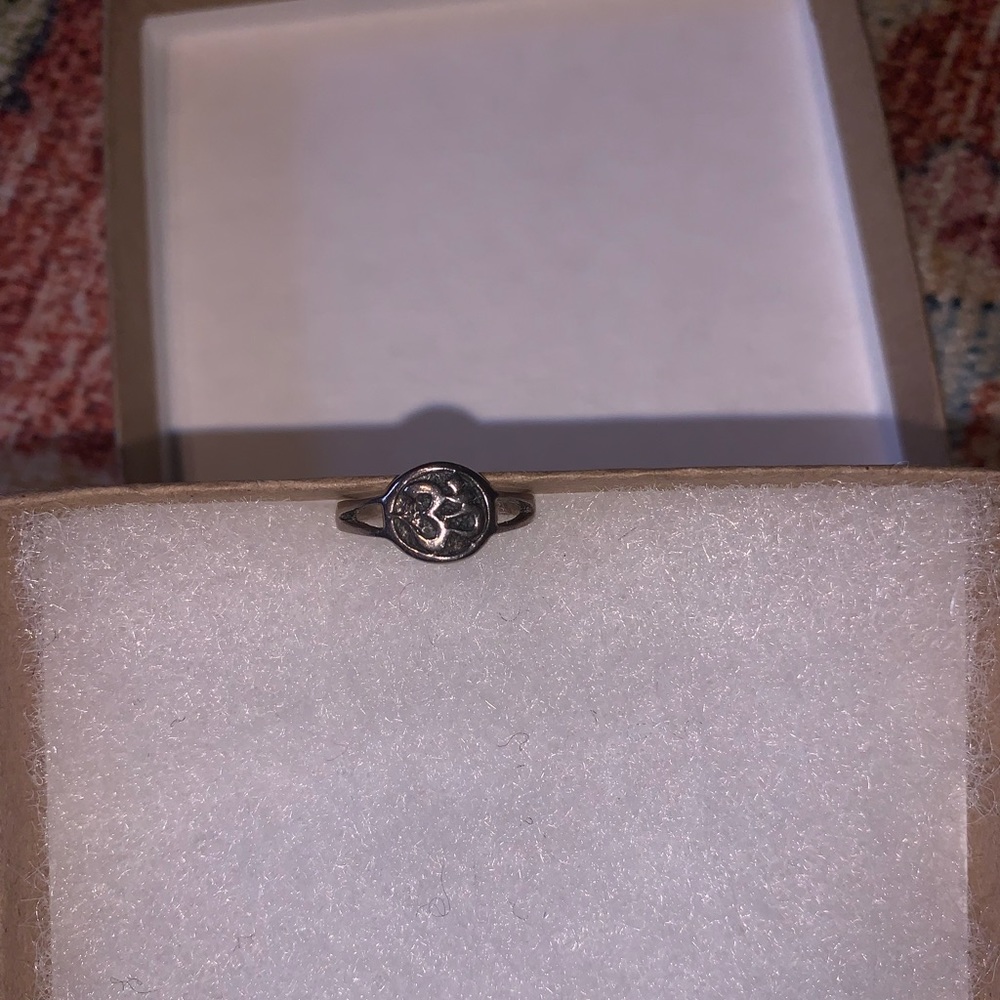 Sterling Silver Om Ring